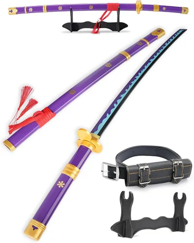 Vista 12 de Cold Blade Katana Sword - 41 inches Katana Replica with Holster Belt and Display Stand - Sword with Authentic Design