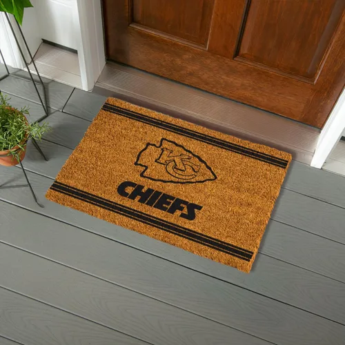 Vista 9 de Team Sports America Tapete de entrada de la NFL 28 x 16 pulgadas Escotilla cruzada en relieve Parte trasera antideslizante Decoración
