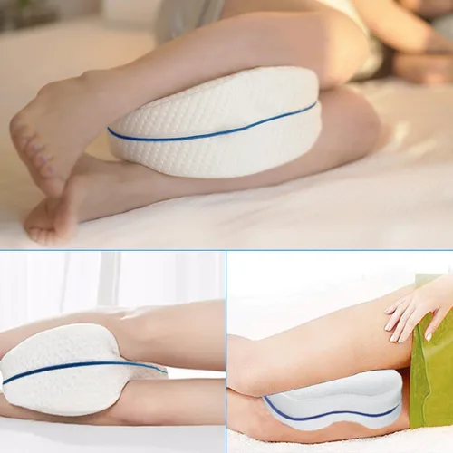 Vista 6 de Tiwwie Almohada de rodilla para piernas para dormir de lado, almohada de apoyo de espuma para dormir para dolor de espalda, cojín de espuma