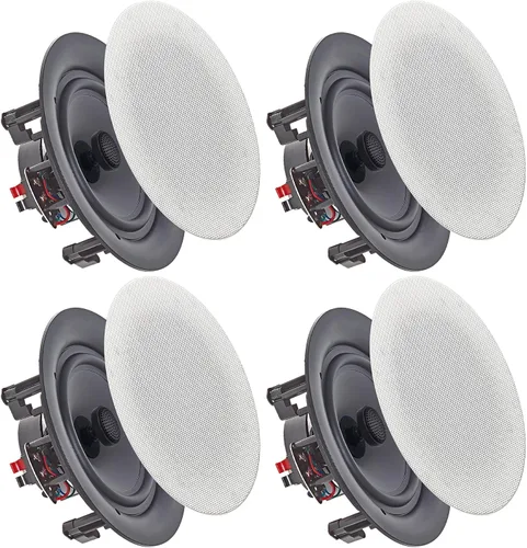 Vista 12 de Vaiyer Juego de 2 altavoces de techo sin marco de 5.25 pulgadas, 350 vatios (por par) sistema de cine en casa, montaje empotrado en pared