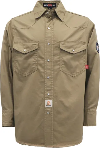 Vista 12 de BOCOMAL Men's FR Shirts 7.5oz Flame Resistant Welding Shirt NFPA2112 CAT2 Cuadros azul marino/blanco