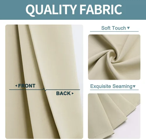 Vista 88 de ChrisDowa - Cortinas cortas para ventana de 40 pulgadas para dormitorio - Cortinas cortas con ojales y aislamiento térmico para oscurecer
