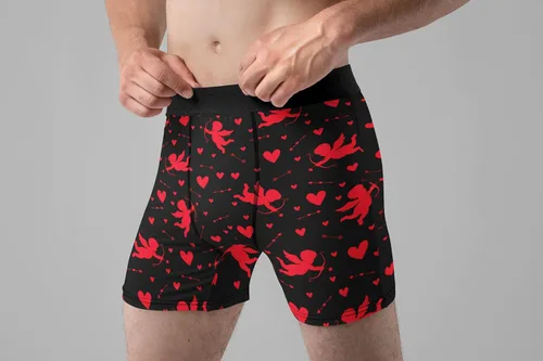 Vista 3 de Calzoncillos tipo bóxer para hombre con lápiz labial Kisses All Over