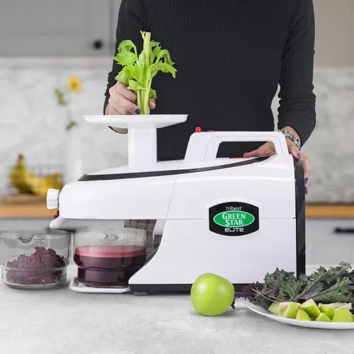 Vista 8 de Tribest Green Star Elite GSE-5300-220V Deluxe Jumbo Twin Gear Extractor de jugo con juego de máquina de pasta, 220 V, no apto para uso en Estados