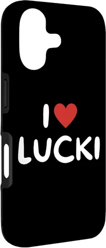 Vista 58 de Funda con corazón rojo para iPhone 16 I Love Lucki