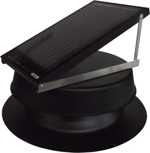 Vista 2 de Ventilador solar para ático - 48 vatios - 2800 pies cuadrados - Negro