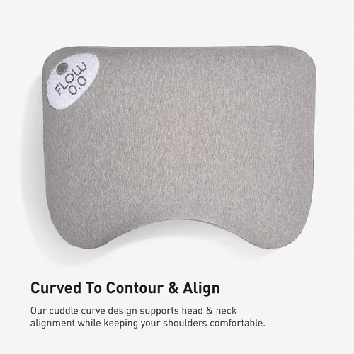 Vista 3 de Bedgear Flow Cuddle - Almohada curvada – Tamaño 0.0 – Almohada transpirable para dormir de lado – Almohada de cama suave – Funda hipoalergénica