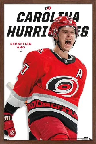 Vista 16 de Trends International NHL Carolina Hurricanes - Póster de pared Sebastian Aho Feature Series 23, 34 pulgadas de largo x 22.4 W, paquete de póster