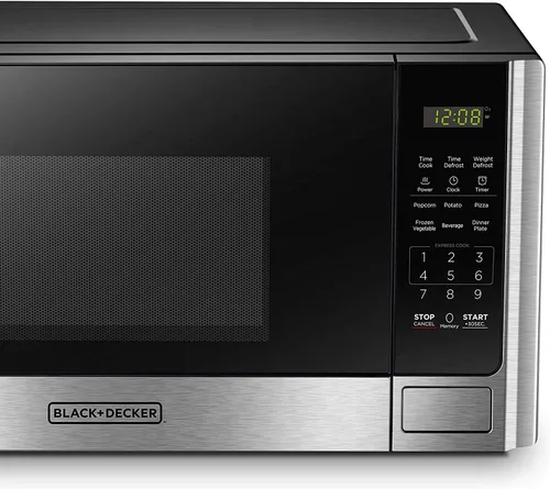 Vista 7 de BLACK+DECKER Microondas digital con puerta giratoria y botón de seguridad para niños