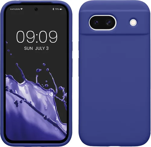 Vista 80 de kwmobile Funda Compatible con Google Pixel 6 Pro - Funda de Teléfono de Silicona TPU con Acabado Suave - Azul Caribe