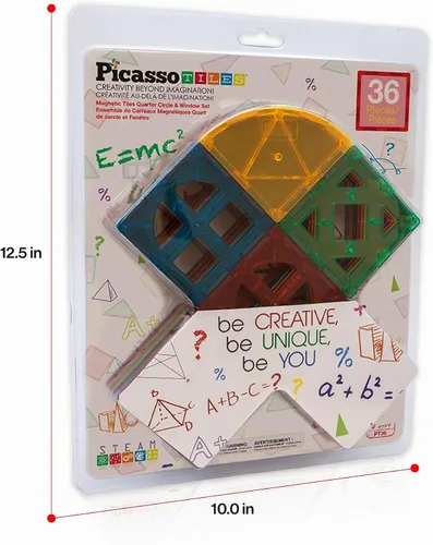 Vista 9 de PicassoTiles Juego de bloques de construcción magnéticos de cuarto redondo y ventana, juguete educativo de construcción con imán, kit de ingeniería