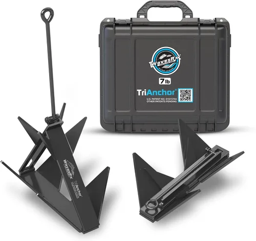 Vista 11 de WAVESRX TriAnchor - Stainless Steel Folding PWC & Boat Anchor Sets Instantly for Effortless Boat & Jet Ski Anchoring Compact Patent-Pending