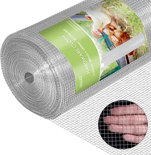 Vista 10 de Rollo de malla de hardware UULID de 1/2 pulgada, 48 pulgadas x 30 metros, calibre 19, malla galvanizada después de soldar en caliente, malla