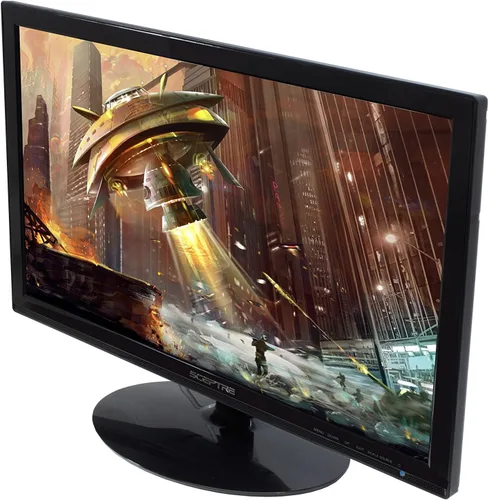 Vista 2 de Sceptre Monitor LED delgado de 24 pulgadas 75Hz con altavoces integrados HDMI VGA, nuevo negro (E248W-19208A)