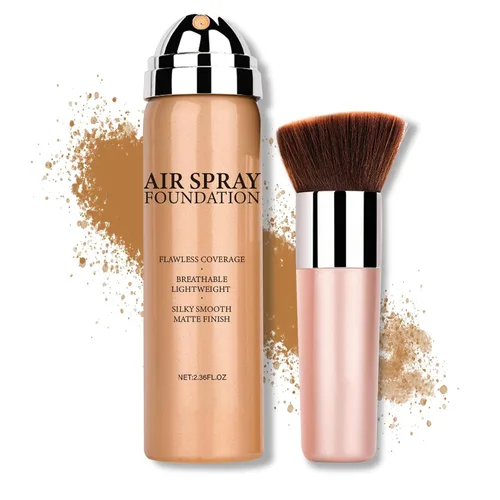 Vista 10 de Base líquida de cobertura completa, maquillaje facial impecable mate - mediano 09 Medium-Fundación