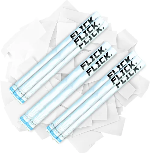 Vista 22 de Ultimate Confetti - Paquete de 8 varitas de confeti azul bebé - Palitos de mano de 6 pulgadas de papel de seda biodegradable para bodas, cumpleaños