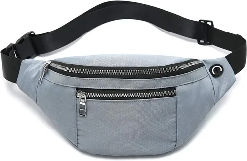 Vista 17 de Fanny Pack for Men Women - Water Resistant Fashion Waist Bag Pack with Adjustable Strap for Travel Hiking Running Outdoor Sports.