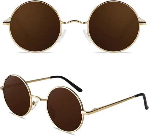 Vista 49 de CGID Gafas de sol unisex polarizadas redondas E01 Lennon