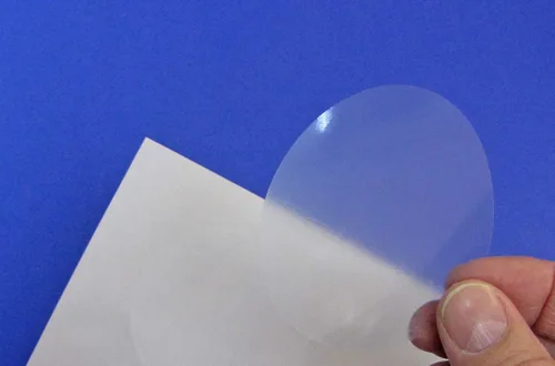 Vista 5 de Etiquetas imprimibles brillantes transparentes redondas de 3 pulgadas 50 hojas 4179C