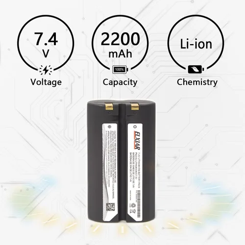 Vista 4 de Paquete de 2 baterías de iones de litio de 7.4V 2200mAh 550039-100 repuesto para impresora Datamax Oneil MF2Te MF4Te Microflash 4i 4T MF4 OC2 OC3 OC4