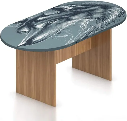 Vista 16 de Mantel ovalado ajustable para patio, decoración de animales, de poliéster, con bordes elásticos, estampado de koala y panda sentados en árboles