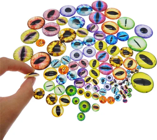 Vista 4 de juliewang Wholesale en bulk Assorted Ojo de dragón Cubiertos Cabochons de vidrio redondas para hacer Muñeca y la joyería Configuración