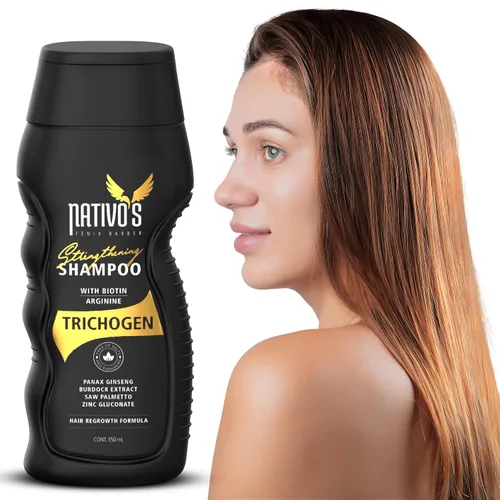 Vista 7 de Nativo's Champú fortalecedor para adelgazar el cabello – Fórmula de biotina, trichogen, palma enana americana y zinc – Volumizante y engrosante
