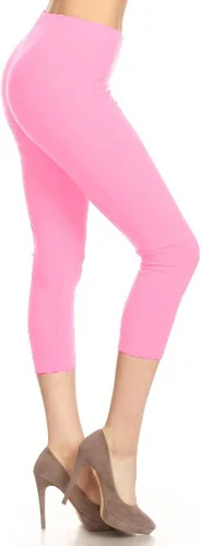 Vista 30 de Leggings Depot NCL27 pantalones capri para yoga de algodón premium suave Negro
