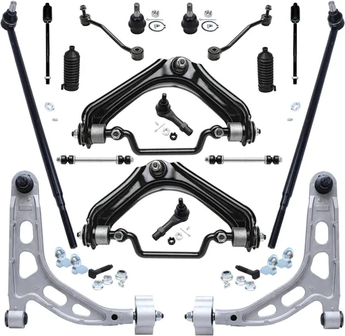 Vista 140 de Detroit Axle - Kit de suspensión frontal de 15 piezas para Jeep Grand Cherokee 99-04 1999 2000 2001 2002 2003 2004, brazos de control superior e