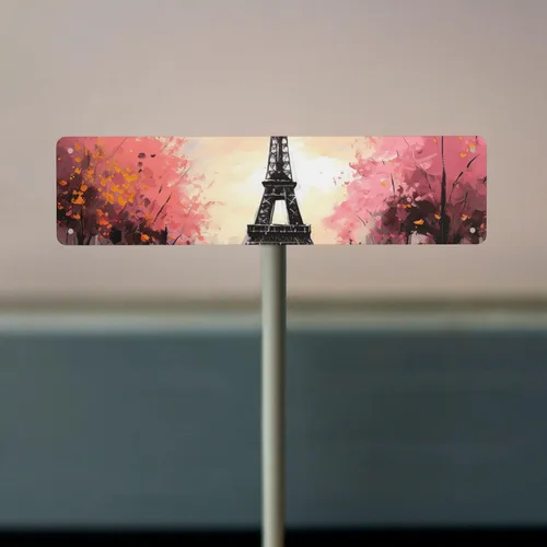 Vista 6 de Vintage Metal Tin Sign Funny Bar Sign Aluminum Bathroom Wall Sign Retro Porch Yard Sign Welcome Poster Oil Painting Paris Eiffel Tower Wall Art