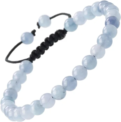 Vista 64 de MASSIVE BEADS - Pulseras ajustables unisex de cuentas de cristal de piedras preciosas con poder curativo natural, de macramé Piedras de 7 chakras