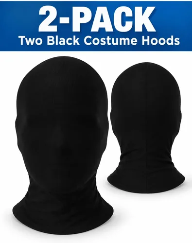 Vista 2 de HOMELEX 2 piezas máscara de cara completa para Halloween Cosplay máscara de cabeza completa unisex máscara de temerario