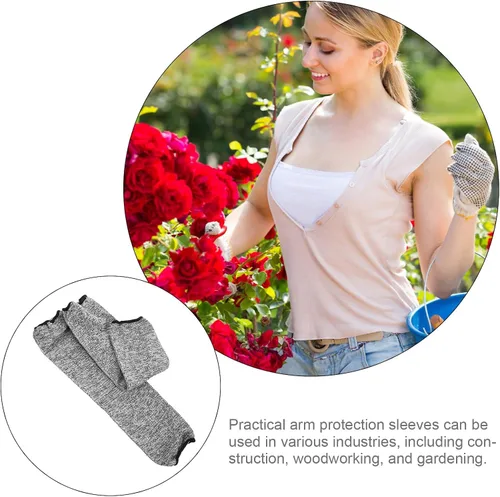 Vista 9 de Manga de brazo resistente a los cortes Protector de antebrazo Hppe Protector de brazo de seguridad de alto rendimiento 15.7 in Par Manga protectora