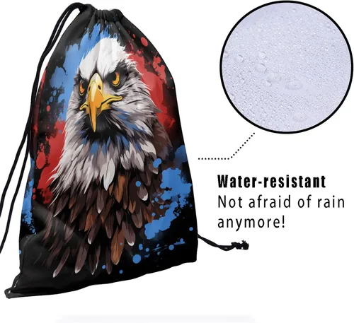 Vista 67 de Bolsa de agarre de gimnasia de piel de animal, bolsa de gimnasia con cordón ajustable, bolsa de cuerda para fauna silvestre, Mariposas Galaxy