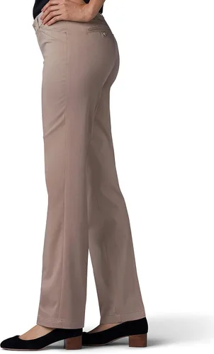 Vista 2 de Lee Womens Petite Flex Motion Regular Fit Straight Leg Pant