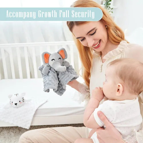 Vista 3 de Cute Castle Manta de seguridad para regalos de bebés, suave, unisex, esencial para recién nacidos, para niños y niñas, juguete neutro