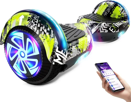 Vista 10 de CBD Hoverboard, Bluetooth 6.5" All-Terrain Off-Road Scooter with LED Lights Negro