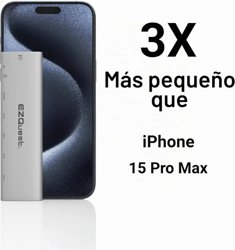 Vista 7 de Adaptador de Hub USB-C Slim Gen 2 6-en-1 1 Video USB-C 4K/60Hz, 4 USB-C Gen 2 10Gbps, y 1 Entrega de Energía USB-C 3.0