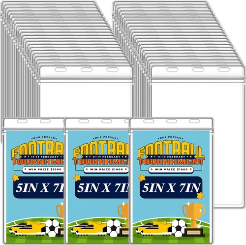 Vista 8 de Patelai 50 fundas protectoras de plástico de 3 x 4 pulgadas, fundas protectoras de vinilo transparente para tarjetas de credencial, fundas