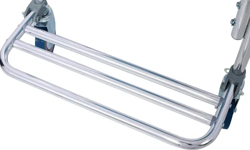 Vista 7 de Silla de cama 4 en 1, silla de ruedas para ducha, silla de transporte portátil con brazos y 4 frenos, inodoro portátil para adultos, personas