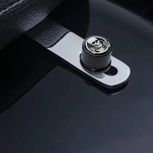 Vista 8 de Tornillo de tornillo de asiento de guardabarros moleteado de acero inoxidable negro de 1/4 "-20 roscas compatible con Harley Sportster Touring