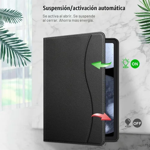Vista 5 de Fintie Funda de visión multiángulo para Samsung Galaxy Tab S6 Lite de 10,4 pulgadas Soft TPU Back Cover, Front Card Pocket, Drop Proof, S Pen