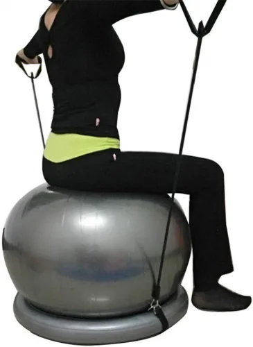 Vista 2 de Syhonic Anillo de base de bola de yoga, base fija, antiestallido, estabilidad, soporte de pelota para yoga, pilates, gimnasio, oficina y ejercicio