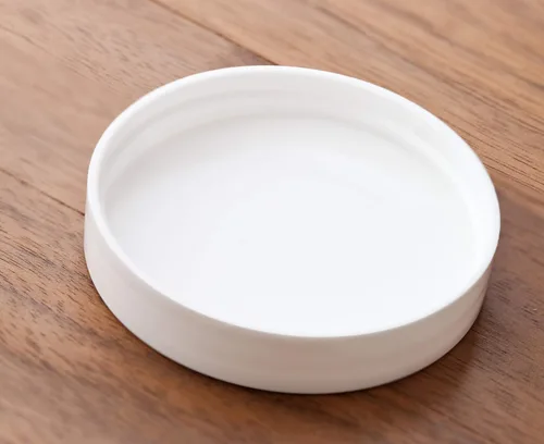 Vista 9 de Tarro de perfil bajo recargable de plástico PET azul cobalto de 8 onzas con tapa blanca (paquete de 6)