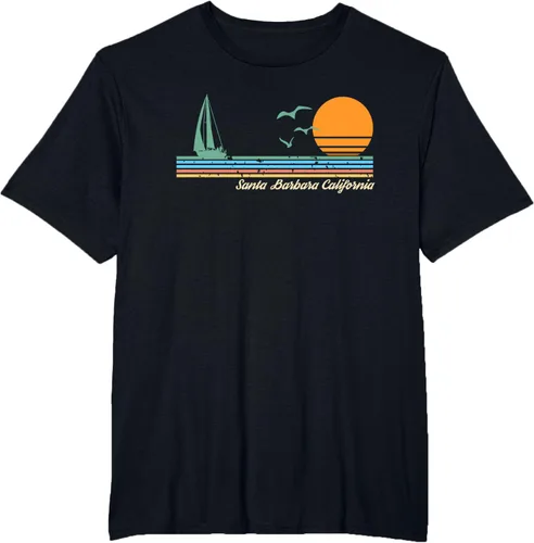 Vista 14 de Camiseta Santa Barbara California, Negro, S
