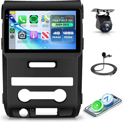 Vista 10 de Radio de coche para Ford F150 2009-2014: [4G+64G] 9 pulgadas 1280 * 720 Incell pantalla Android unidad principal estéreo con Carplay