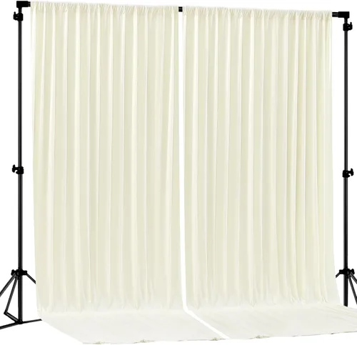 Vista 59 de Cortinas de Fondo Beige - Cortinas de Poliéster Sin Arrugas para Fotografía, Cortinas de Fondo para Fiestas, para Decoraciones de Baby Shower