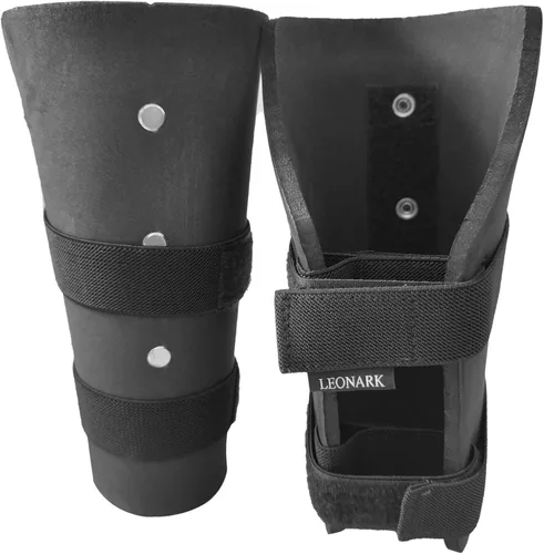 Vista 8 de LEONARK Black Armoury Hema Esgrima EVA Antebrazo Superposiciones Light Ajustable Unisex Armor Protector de Brazo