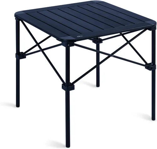 Vista 12 de iClimb Alu ligero y estable. Mesa cuadrada plegable enrollable con bolsa de transporte para camping, picnic, patio trasero, barbacoa, campamento