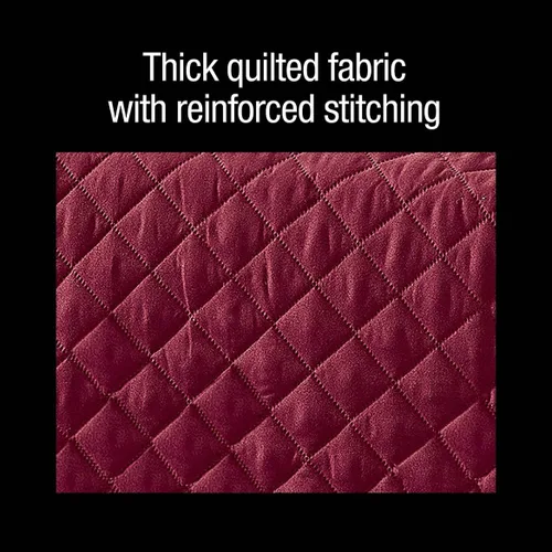Vista 6 de Collections Etc - Funda protectora reversible, resistente a derrames y acolchada para muebles con lazos - Cubre el fondo del asiento, el respaldo